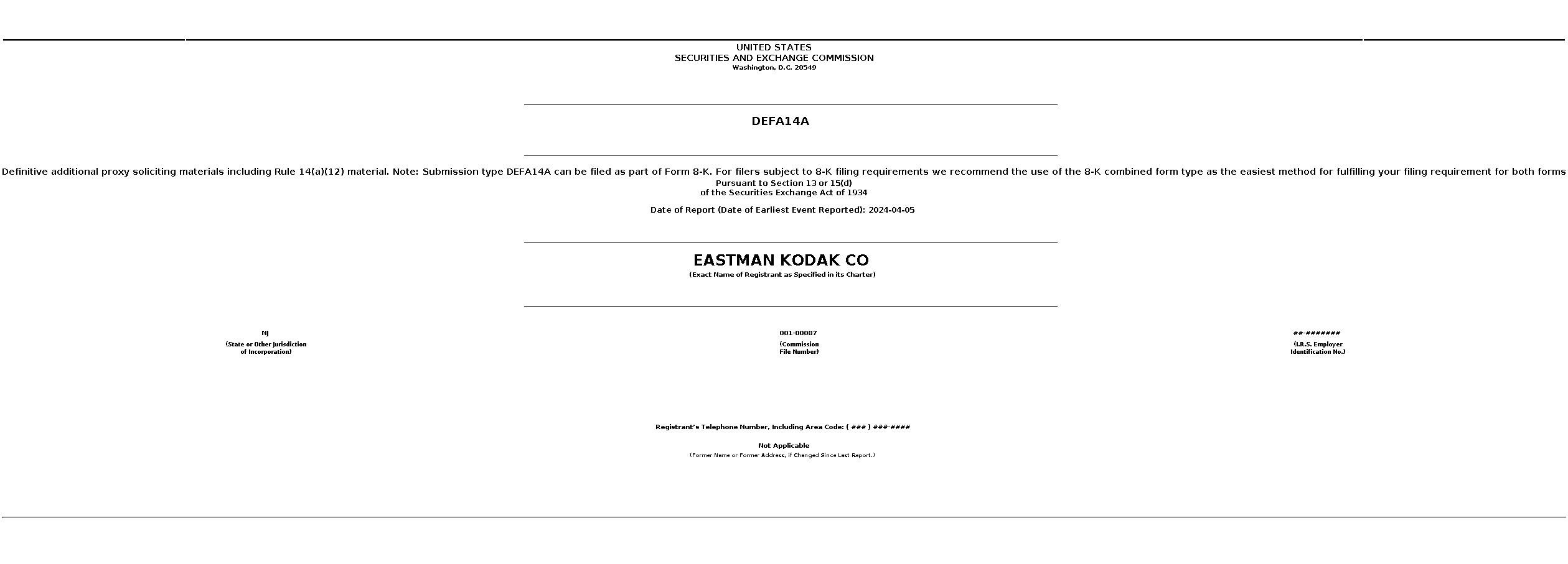 Eastman Kodak Company (KODK) Stock Price, News, Quote & History - Yahoo  Finance