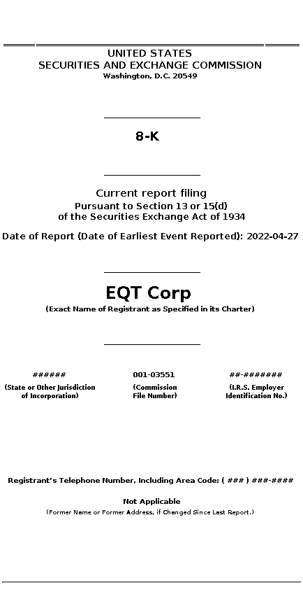 Eqt clearance sec filings