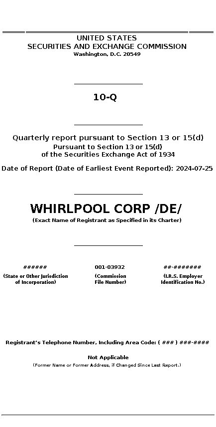 whr : 10-Q Quarterly report pursuant to Section 13 or 15(d)