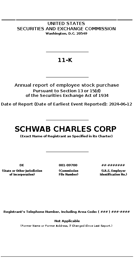 schw : 11-K Annual report of employee stock purchase