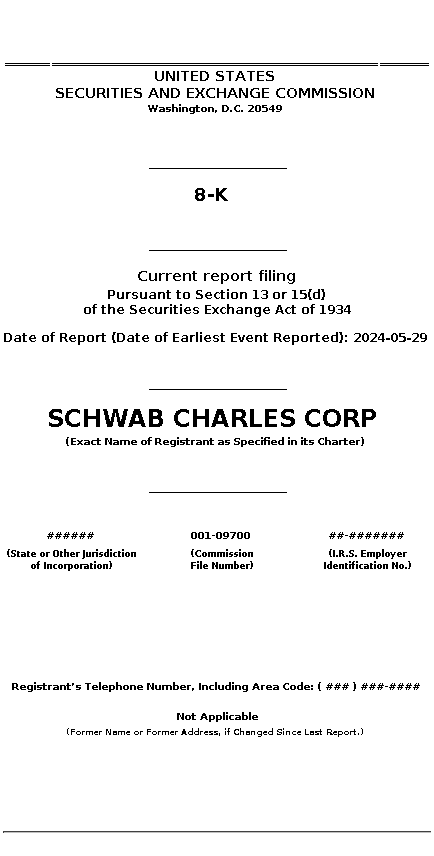 schw : 8-K Current report filing