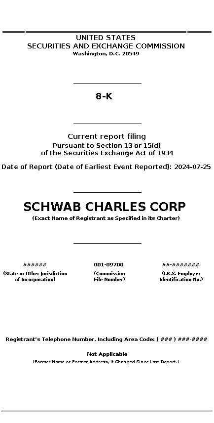 schw : 8-K Current report filing