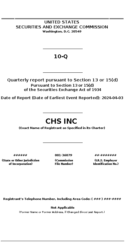 CHSCP : 10-Q Quarterly report pursuant to Section 13 or 15(d)