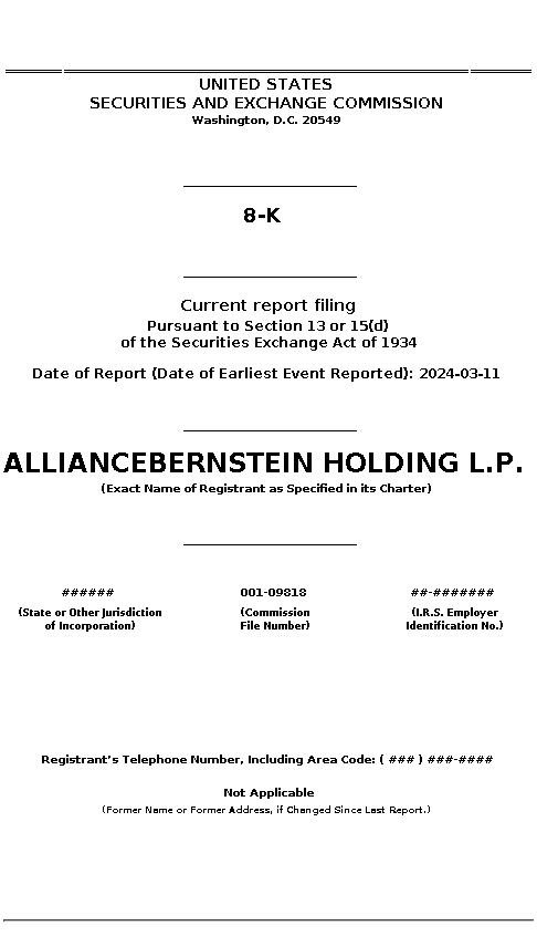 AB : 8-K Current report filing