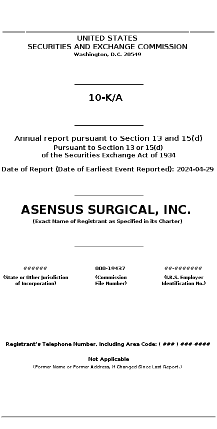 ASXC : 10-K/A Annual report pursuant to Section 13 and 15(d)
