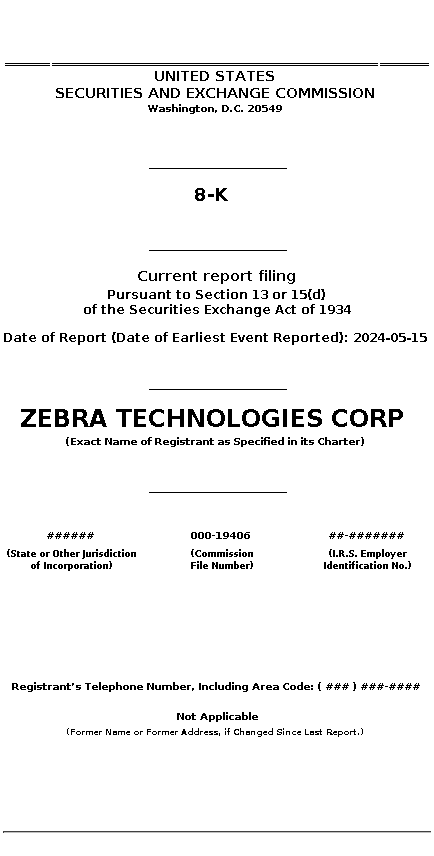 ZBRA : 8-K Current report filing