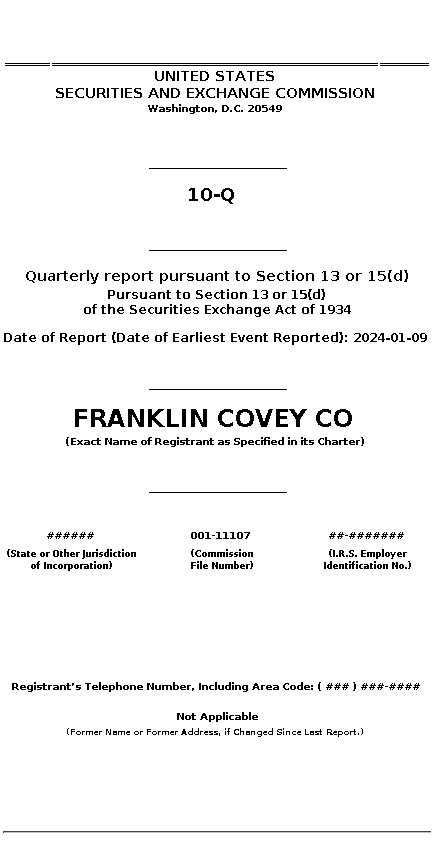 FC : 10-Q Quarterly report pursuant to Section 13 or 15(d)
