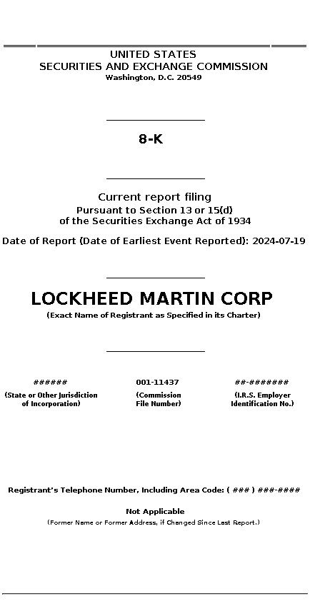 lmt : 8-K Current report filing