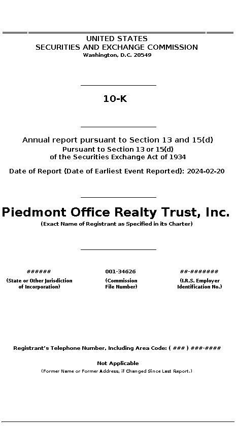 PDM : 10-K Annual report pursuant to Section 13 and 15(d)