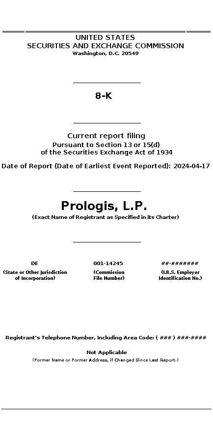 PLD : 8-K Current report filing