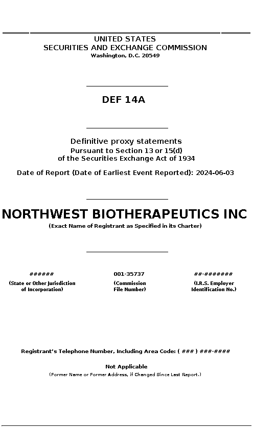 NWBO : DEF 14A Definitive proxy statements