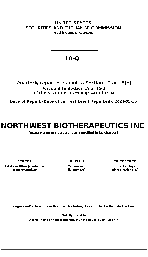 NWBO : 10-Q Quarterly report pursuant to Section 13 or 15(d)