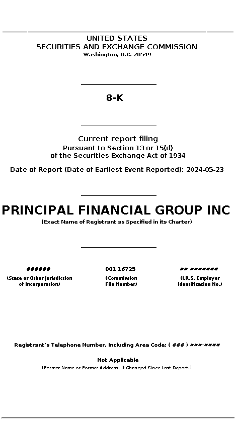 PFG : 8-K Current report filing