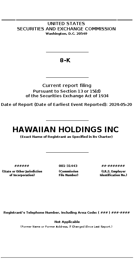 ha : 8-K Current report filing