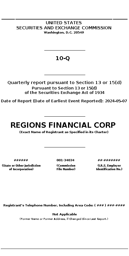 RF : 10-Q Quarterly report pursuant to Section 13 or 15(d)