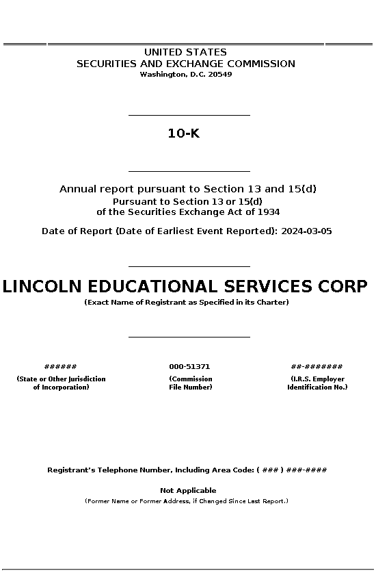 LINC : 10-K Annual report pursuant to Section 13 and 15(d)