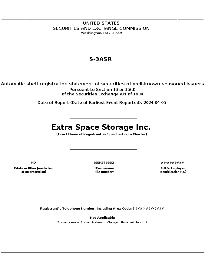 EXR : S-3ASR Automatic shelf registration statement of securities of well-known seasoned issuers