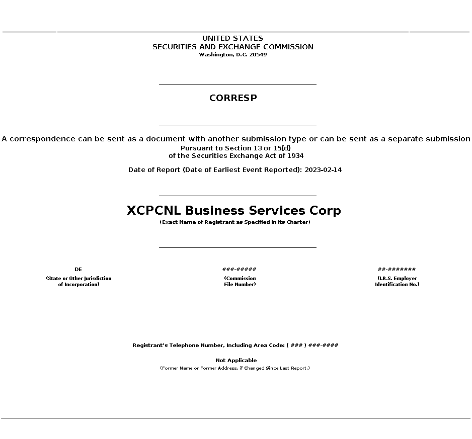 xcpl : CORRESP A correspondence can be sent as a document with another submission type or can be sent as a separate submission