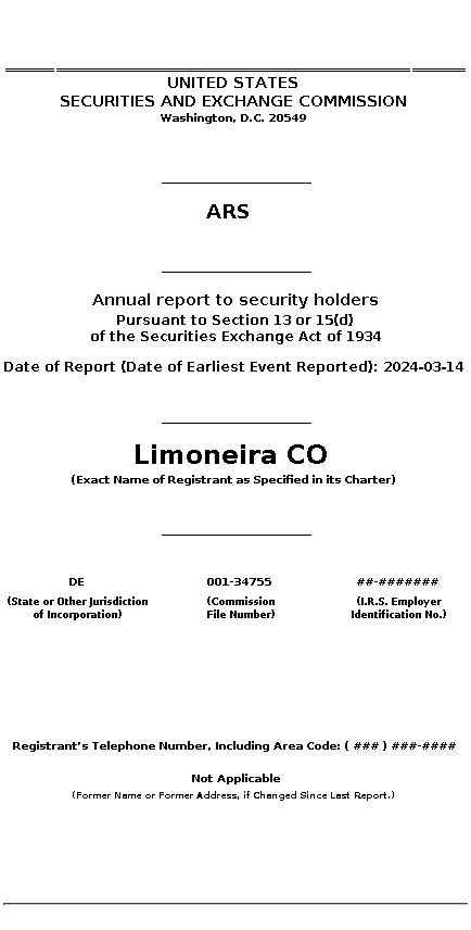 LMNR : ARS Annual report to security holders
