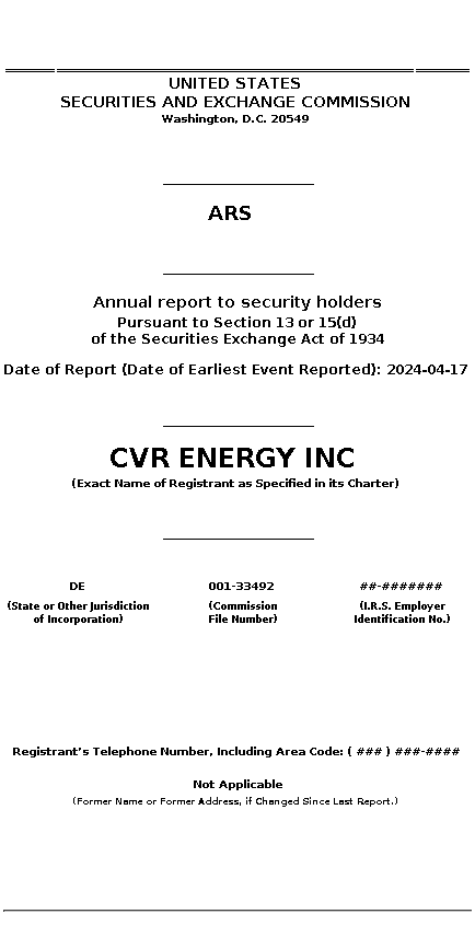 CVI : ARS Annual report to security holders
