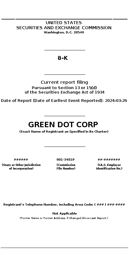 GDOT : 8-K Current report filing