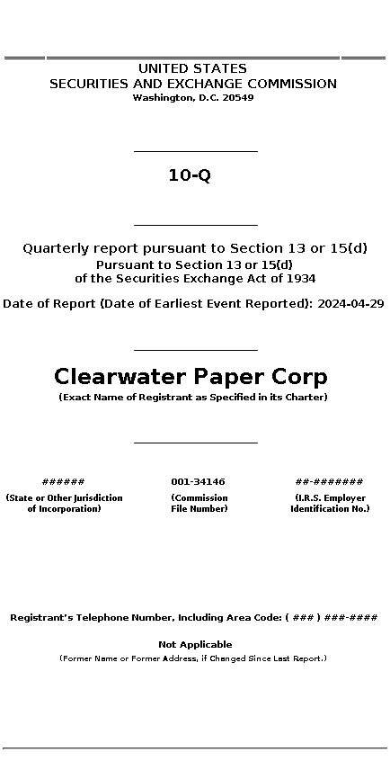 CLW : 10-Q Quarterly report pursuant to Section 13 or 15(d)