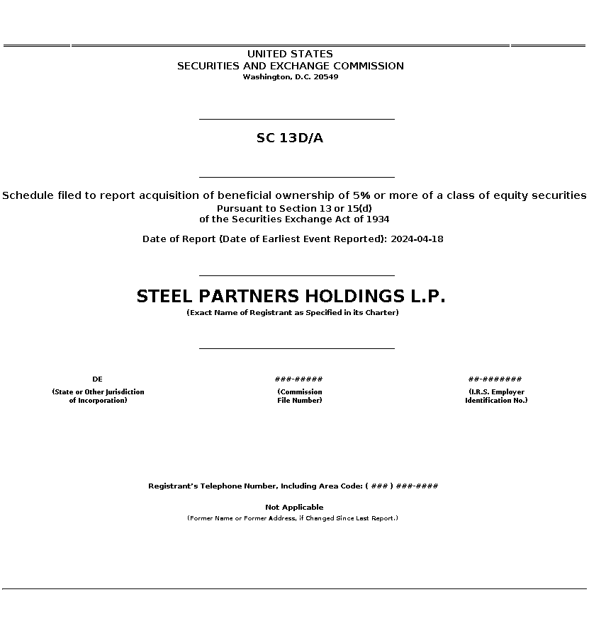 SPLP : SC 13D/A Schedule filed to report acquisition of beneficial ownership of 5% or more of a class of equity securities