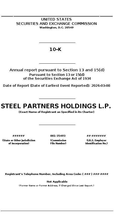 SPLP : 10-K Annual report pursuant to Section 13 and 15(d)