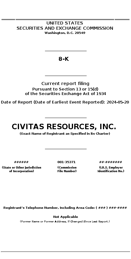 civi : 8-K Current report filing