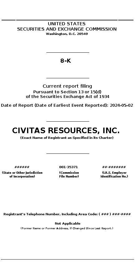 civi : 8-K Current report filing