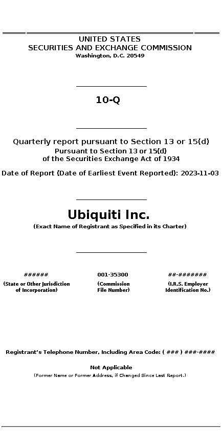UI : 10-Q Quarterly report pursuant to Section 13 or 15(d)