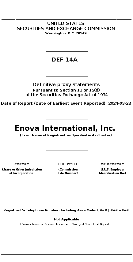 ENVA : DEF 14A Definitive proxy statements
