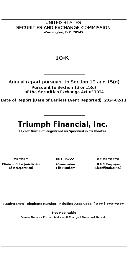 TFIN : 10-K Annual report pursuant to Section 13 and 15(d)