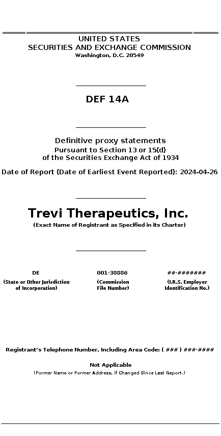 trvi : DEF 14A Definitive proxy statements