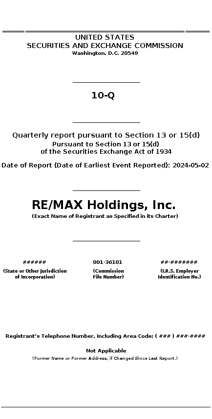 RMAX : 10-Q Quarterly report pursuant to Section 13 or 15(d)