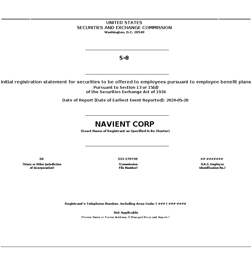 NAVI : S-8 Initial registration statement for securities to be offered to employees pursuant to employee benefit plans