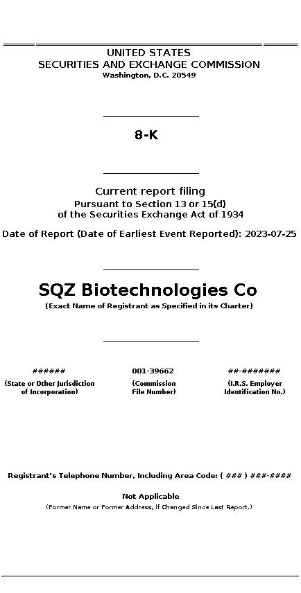 SQZB : 8-K Current report filing