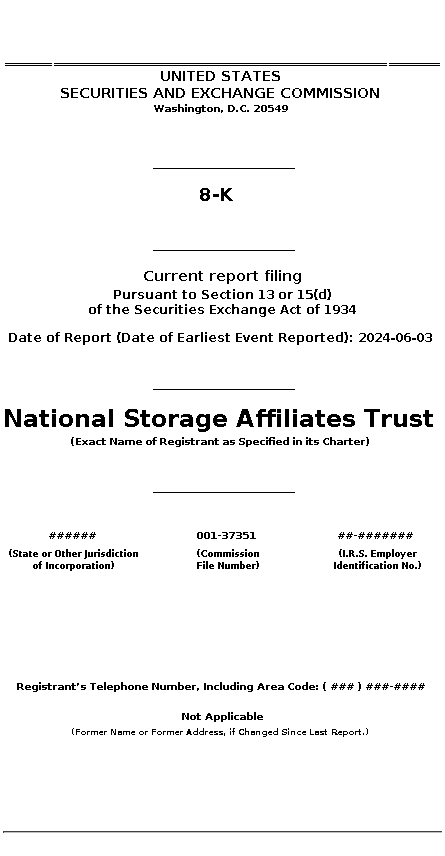 NSA : 8-K Current report filing
