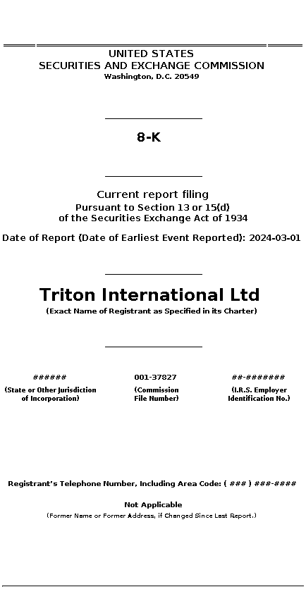TRTN-PA : 8-K Current report filing