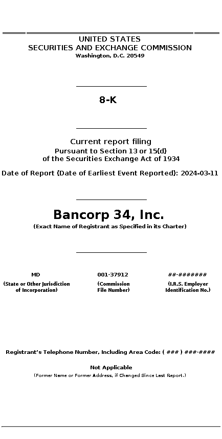 BCTF : 8-K Current report filing