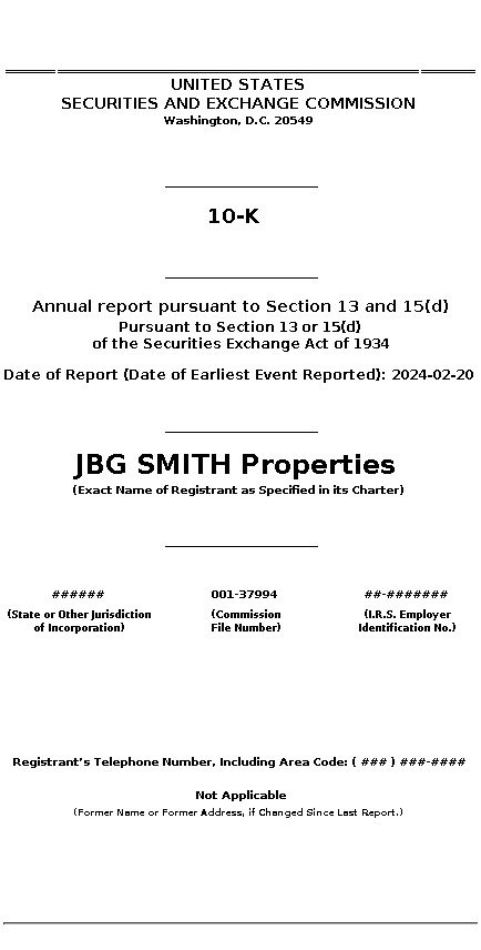 JBGS : 10-K Annual report pursuant to Section 13 and 15(d)