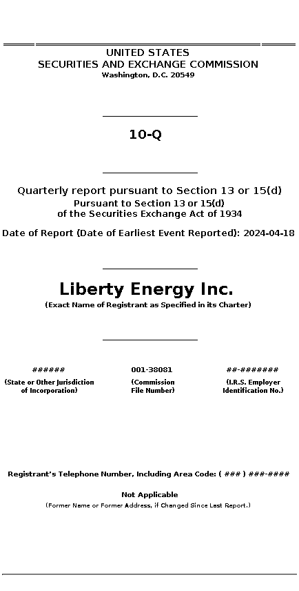 LBRT : 10-Q Quarterly report pursuant to Section 13 or 15(d)