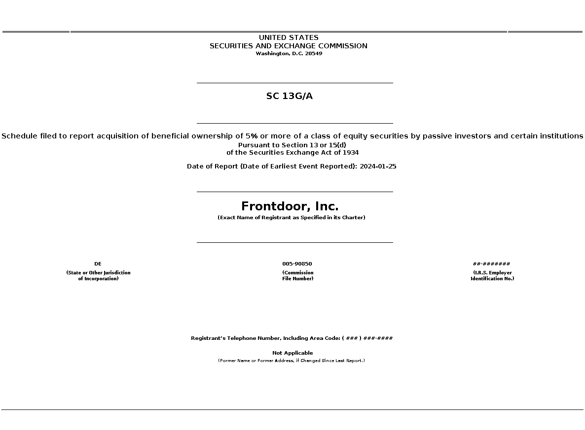 FTDR : SC 13G/A Schedule filed to report acquisition of beneficial ownership of 5% or more of a class of equity securities by passive investors and certain institutions