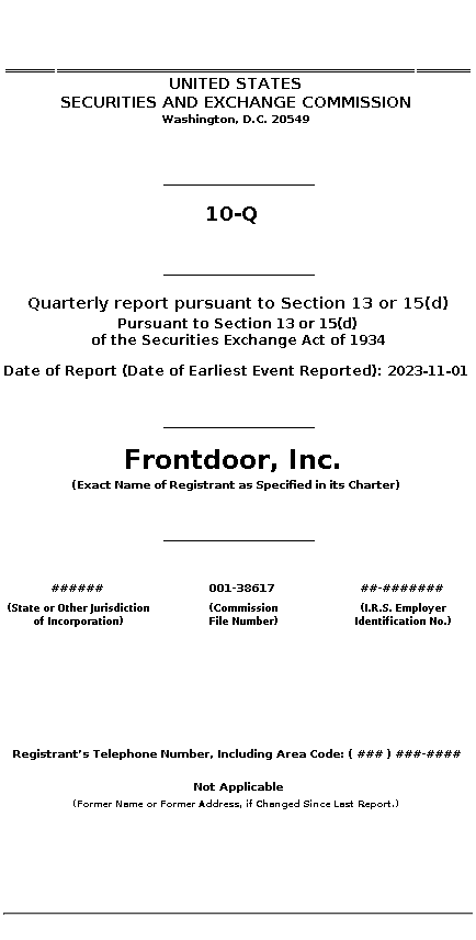 FTDR : 10-Q Quarterly report pursuant to Section 13 or 15(d)