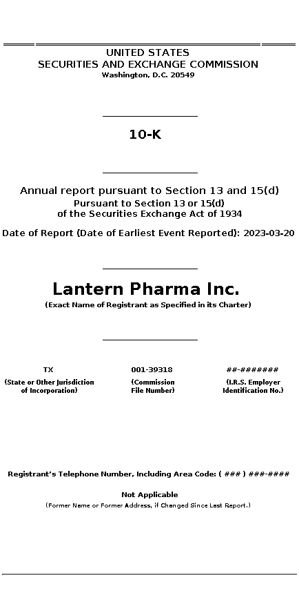 LTRN : 10-K Annual report pursuant to Section 13 and 15(d)