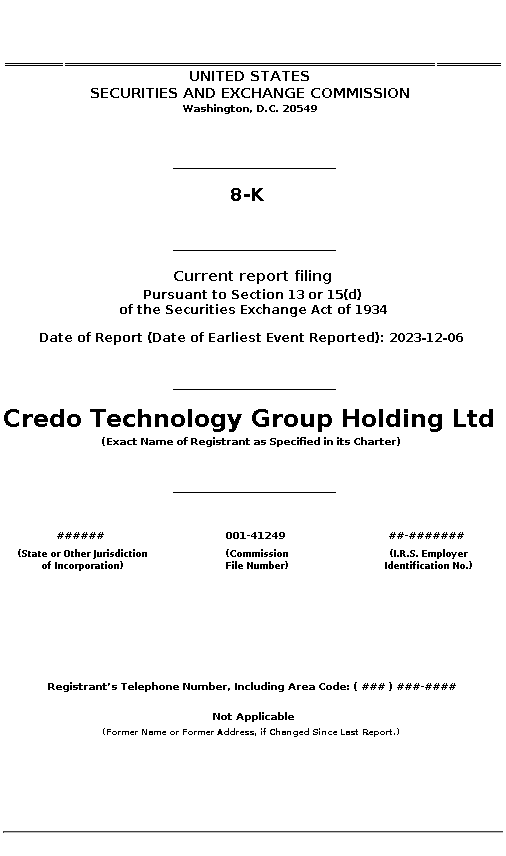 CRDO : 8-K Current report filing