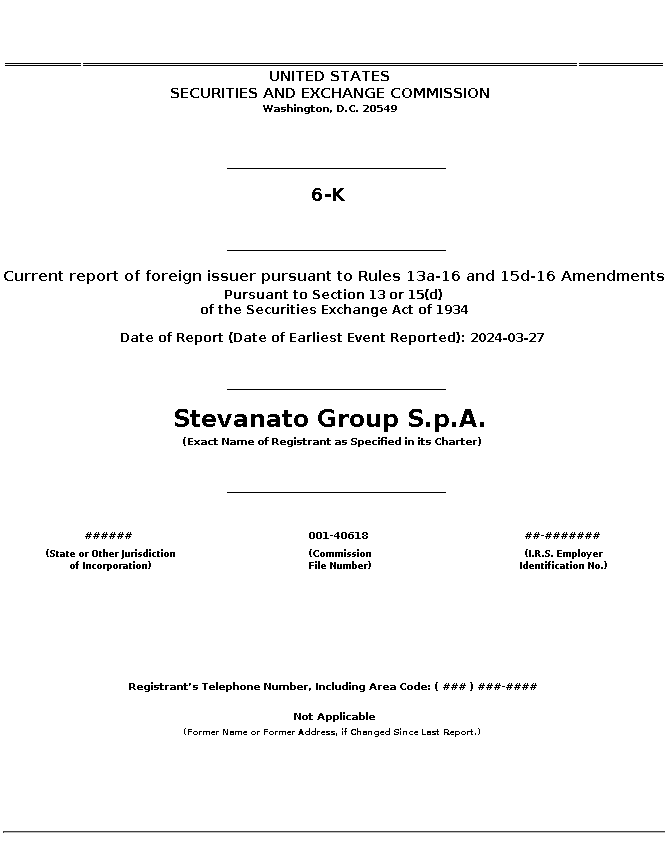 STVN : 6-K Current report of foreign issuer pursuant to Rules 13a-16 and 15d-16 Amendments