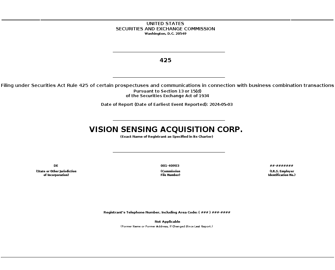 VSAC : 425 Filing under Securities Act Rule 425 of certain prospectuses and communications in connection with business combination transactions